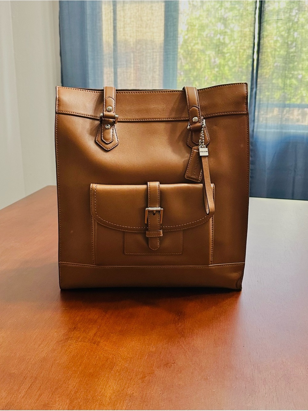 Coach Classic Brown Leather Tote Bag